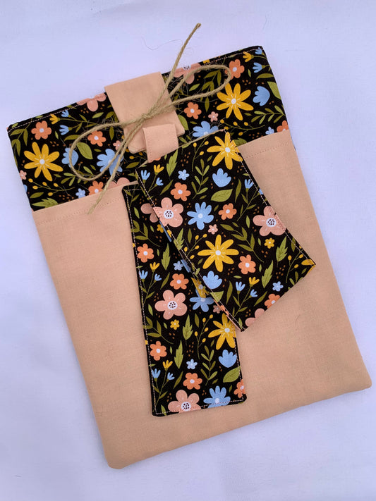 Pink Floral Book Sleeve Set