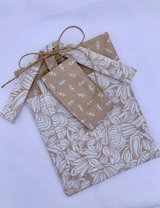 Neutral Floral Book Sleeve Set