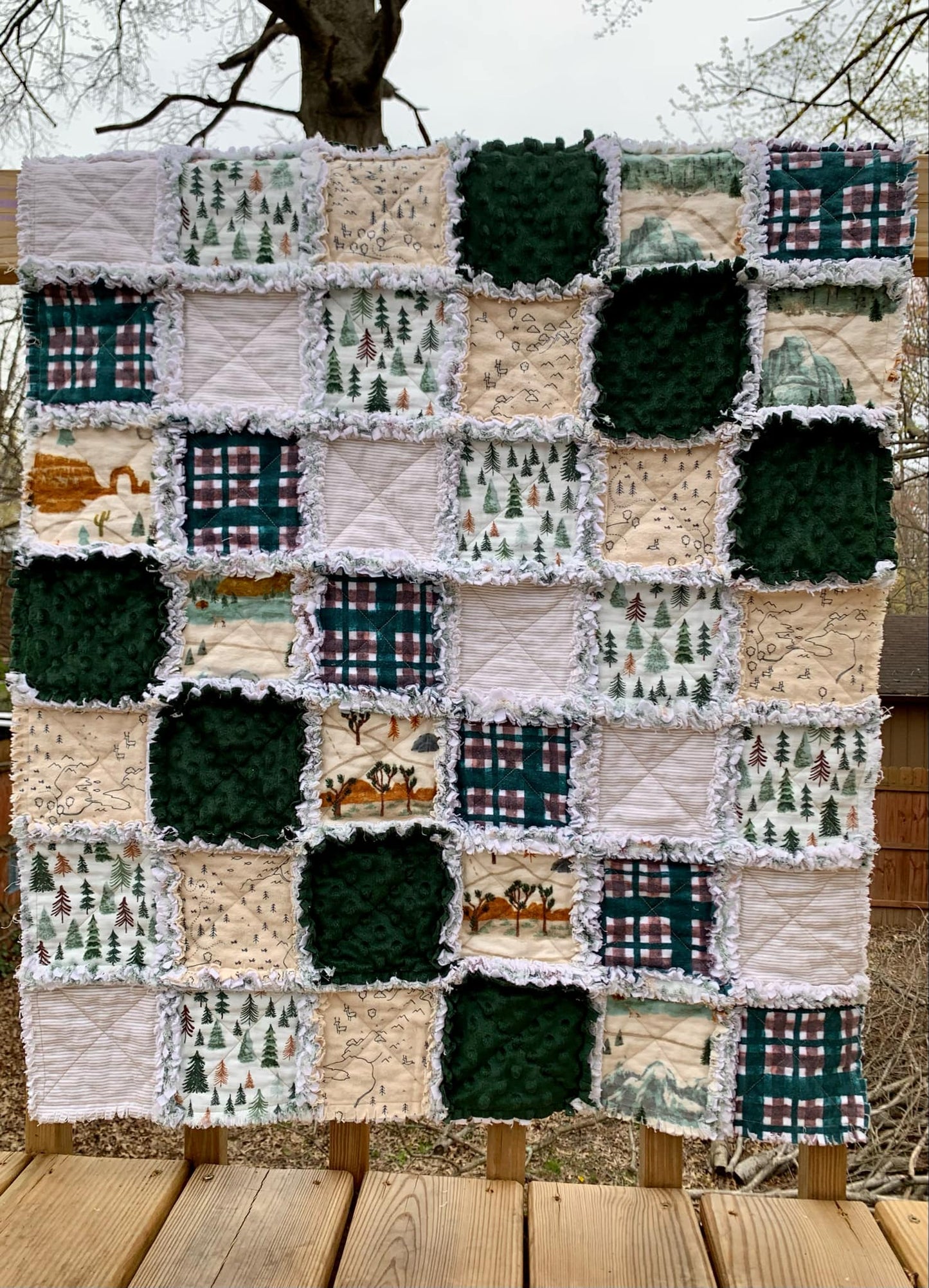 Outside Adventures Baby Rag Quilt