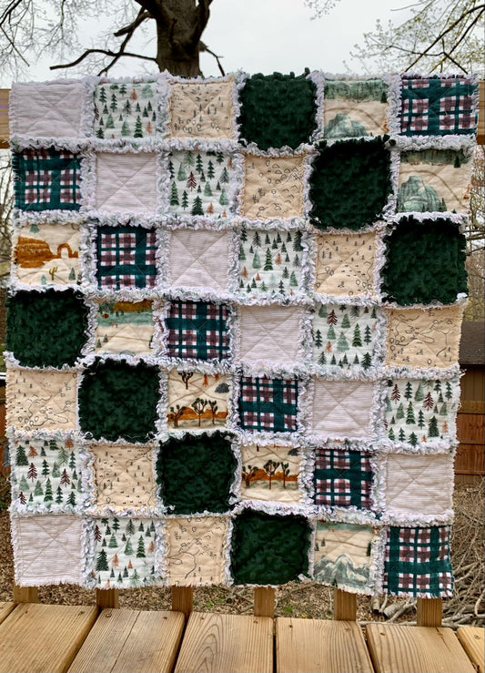 Outside Adventures Baby Rag Quilt